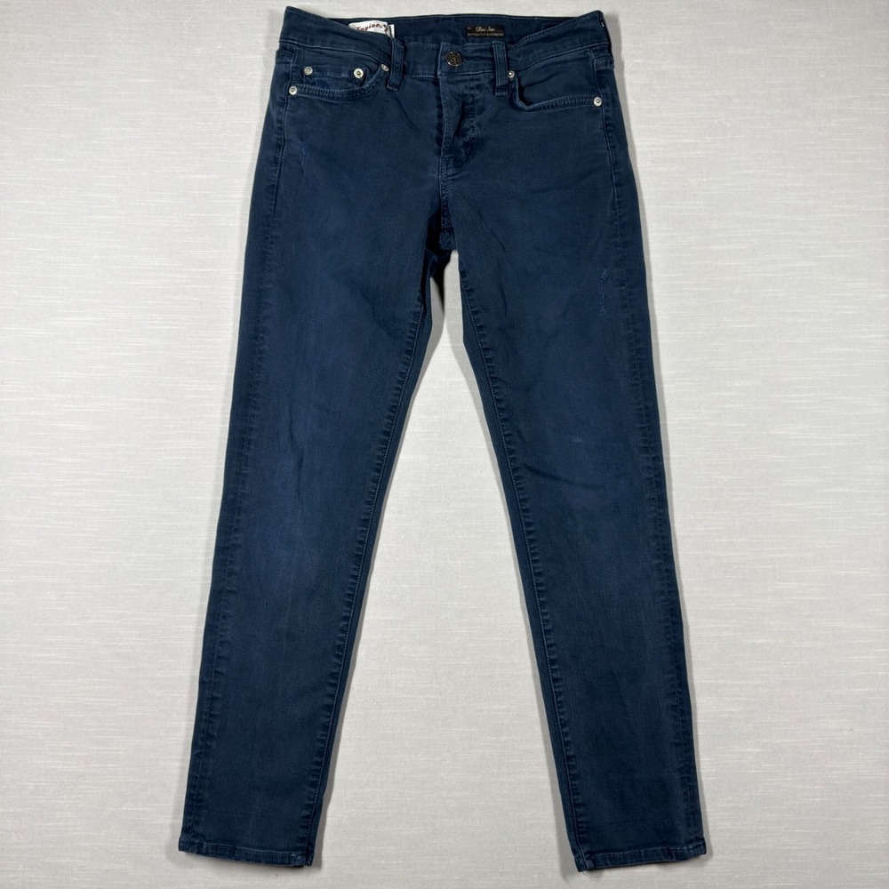 Red Engine Jeans Womens 25 Blue Denim Slim Jim‎ Button Fly Boyfriend Skinny